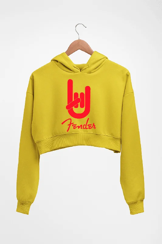 Fender Rock Hand Crop HOODIE FOR WOMEN