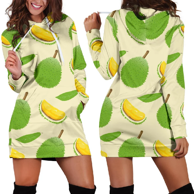 Durian Pattern Women'S Hoodie Dress