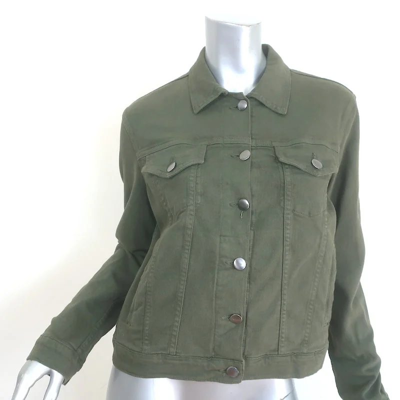 FRAME Le Vintage Jacket Forest Falls Stretch Cotton Size Medium