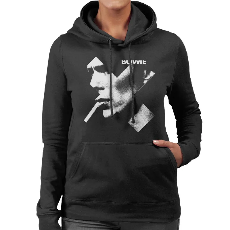 David Bowie Cross Smoke Women's Hooded Sweatshirt