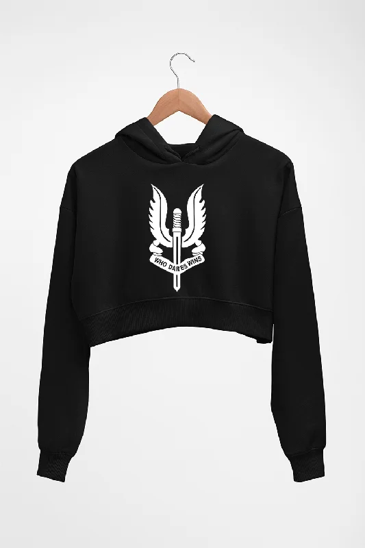 Who Dares Wins Balidaan Army Crop HOODIE FOR WOMEN