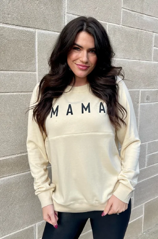 "MAMA" Block Letter Nursing Top - Butter