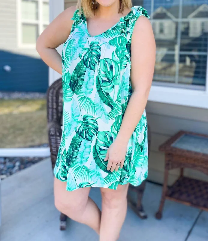 Tahitian Breeze Sleeveless Dress In Green