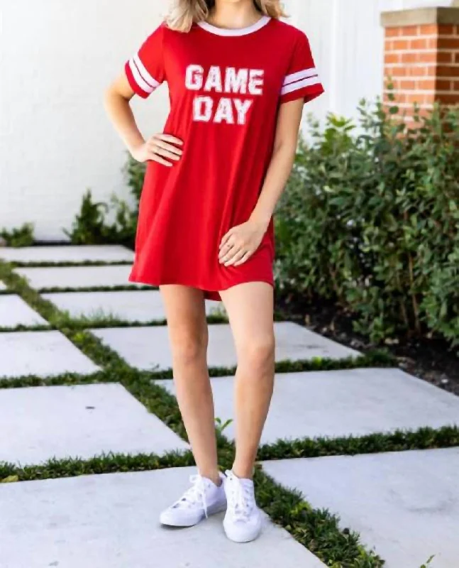 Game Day Dress In Game Day Block Print