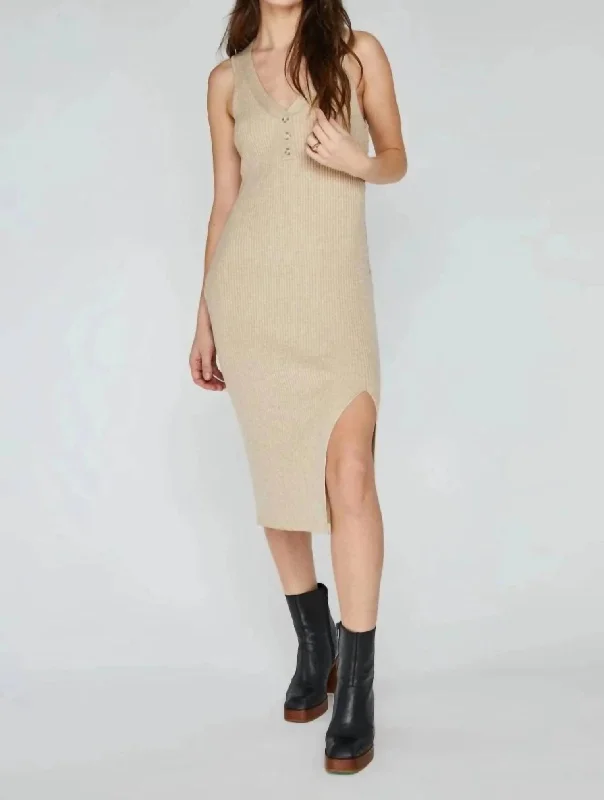 Chelsea Dress In Heather Oat