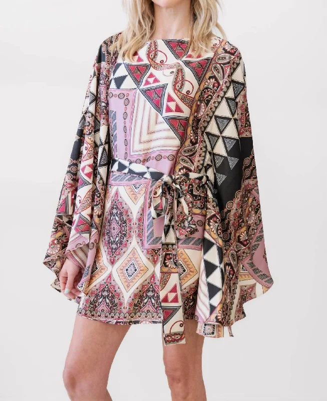 Giada Dress In Leonardo Patchwork