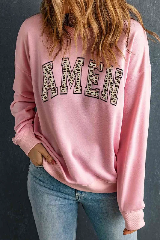 AMEN Leopard Ladies Sweatshirt