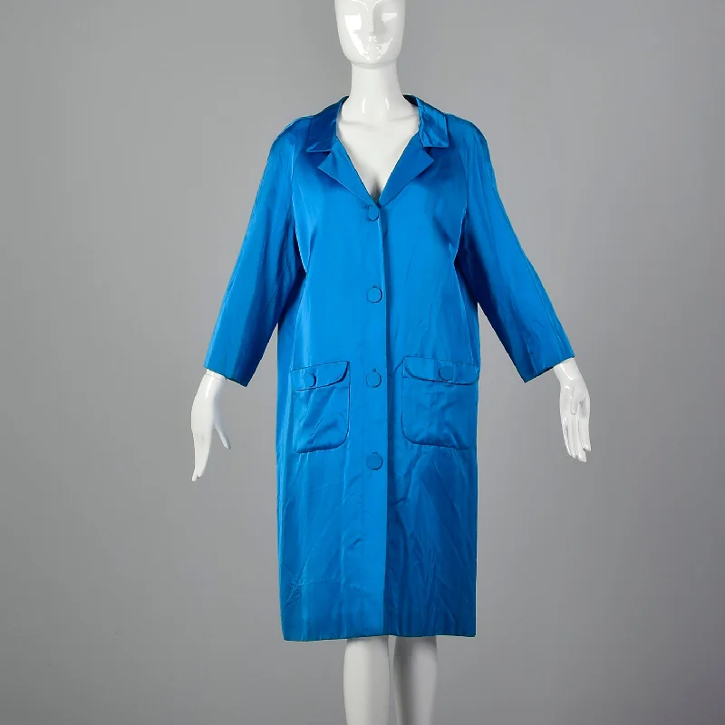 Large 1960s Blue Dress Coat