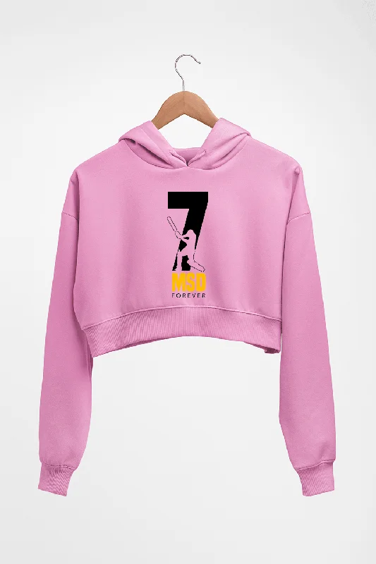 MS Dhoni (MSD) Crop HOODIE FOR WOMEN