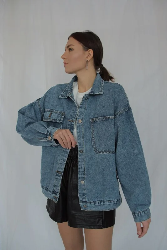 Women's Denim Jacket | Women Denim Coat | Women’s Jean Jacket | Blue Denim Jacket | Blue Jean Jacket | Casual Jean Coat | Jacket for Women