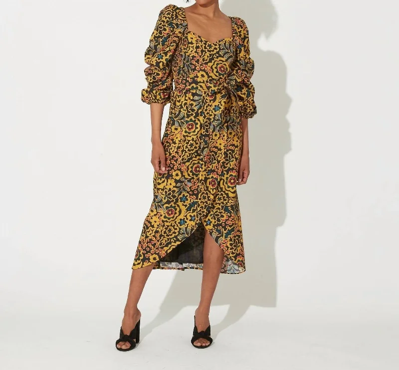 Solange Midi Dress In Matisse