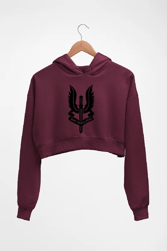 Who Dares Wins Balidaan Army Crop HOODIE FOR WOMEN