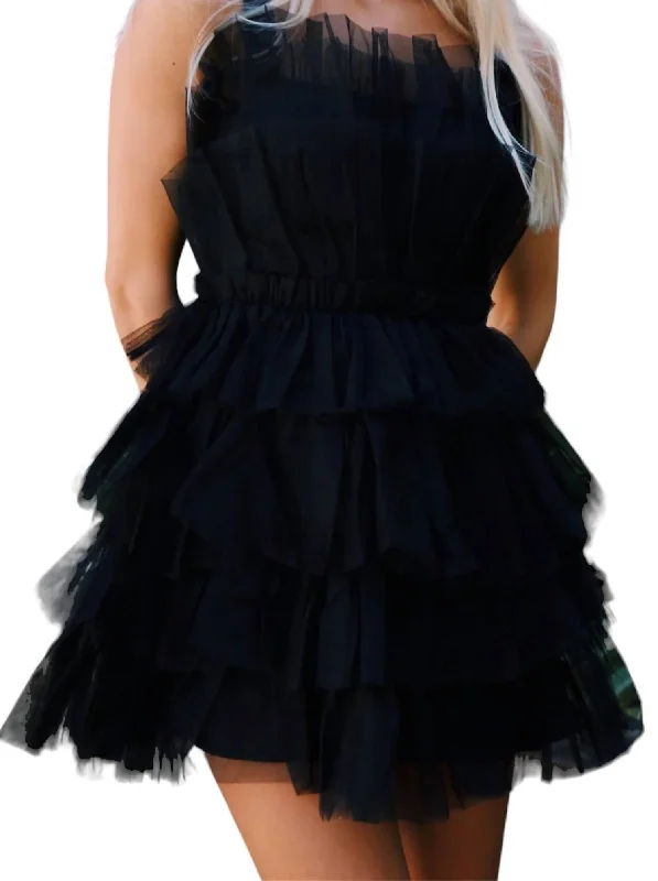 Tulle Party Dress In Black