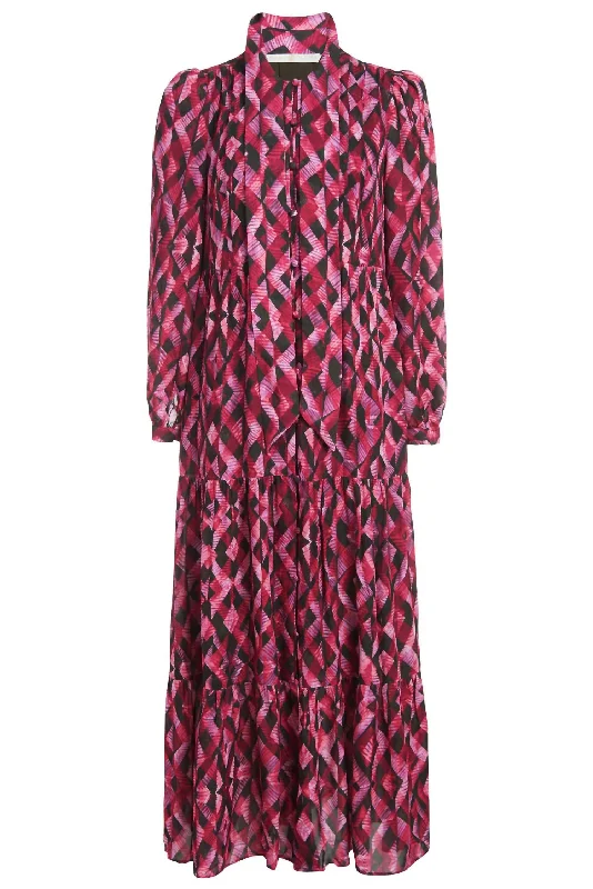 Women's Khloe Dress In Cerise Ikat