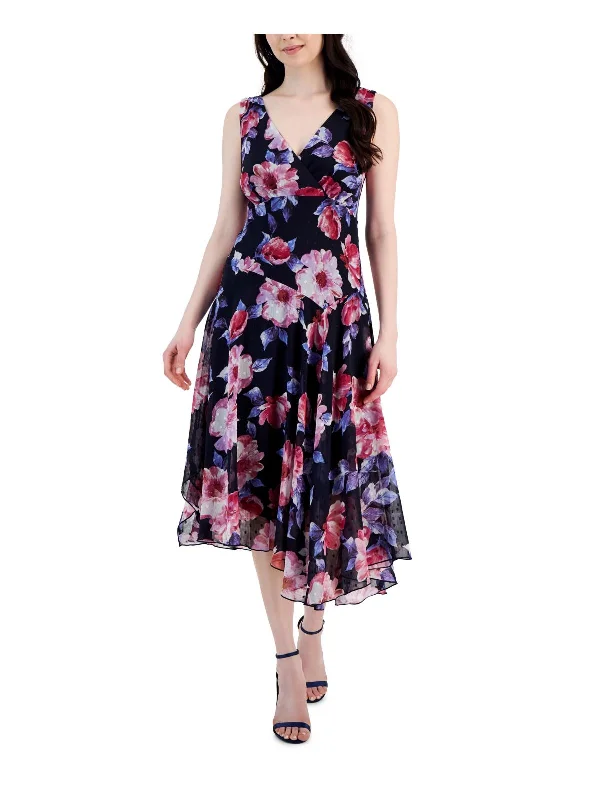 Womens Semi-Formal Floral Shift Dress