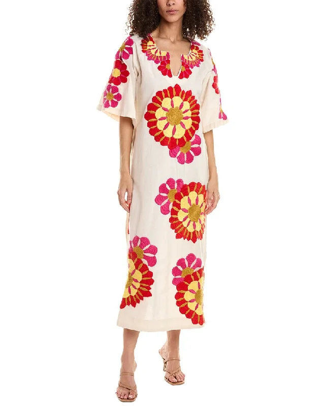 Frances Valentine Delightful Linen-Blend Caftan