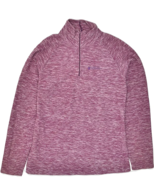 MOUNTAIN WAREHOUSE Womens Zip Neck Fleece Jumper UK 10 Small  Purple