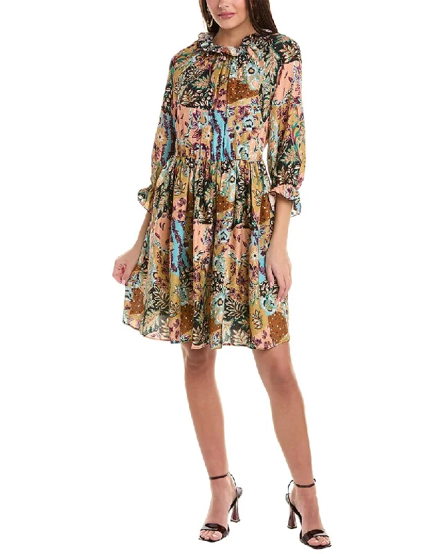 M Missoni Printed Silk-Blend Mini Dress