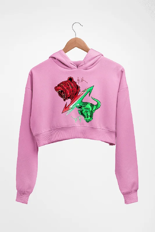 Share Market(Stock Market) Crop HOODIE FOR WOMEN