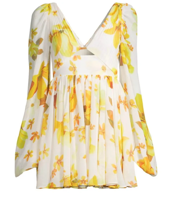 May Dress In Yellow White