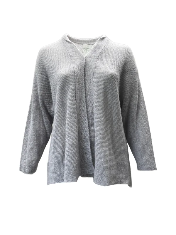 Marina Rinaldi Women's Grey Maestro Open Front Cardigan NWT