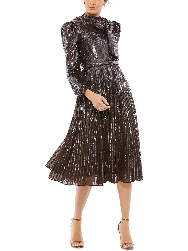 Womens Sequined Long Cocktail And Party Dress