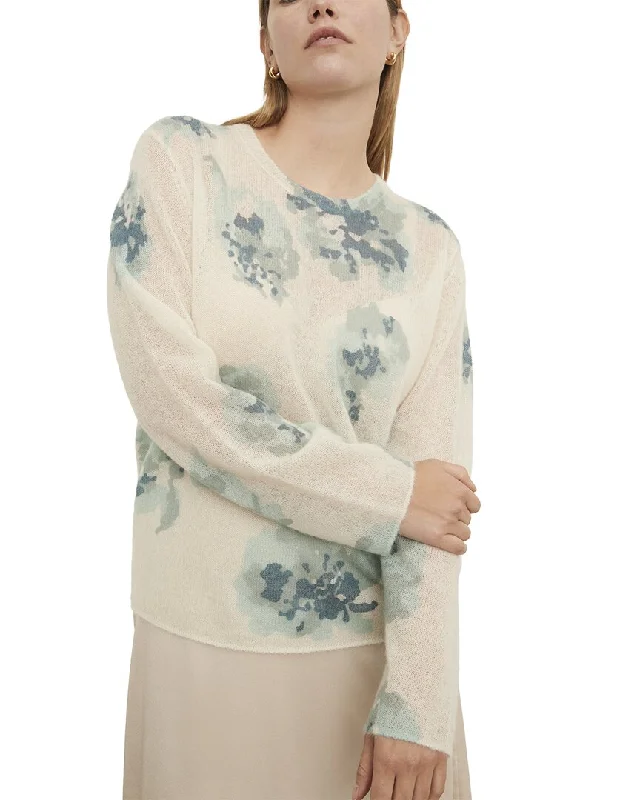 Vince Plus Dahlia Print Alpaca & Mohair-Blend Shirt