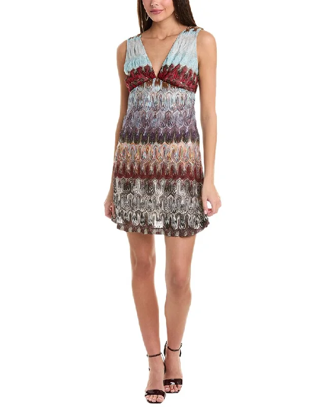 M Missoni Abstract Motif Knit Mini Dress