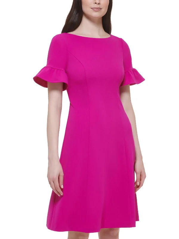 Womens Office Knee-Length Wear To Work Dress