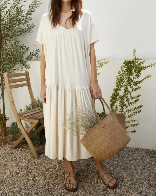 Oversized Maxi Dress In Ivory