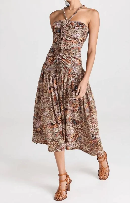 Marcella Dress In Wheat Flower