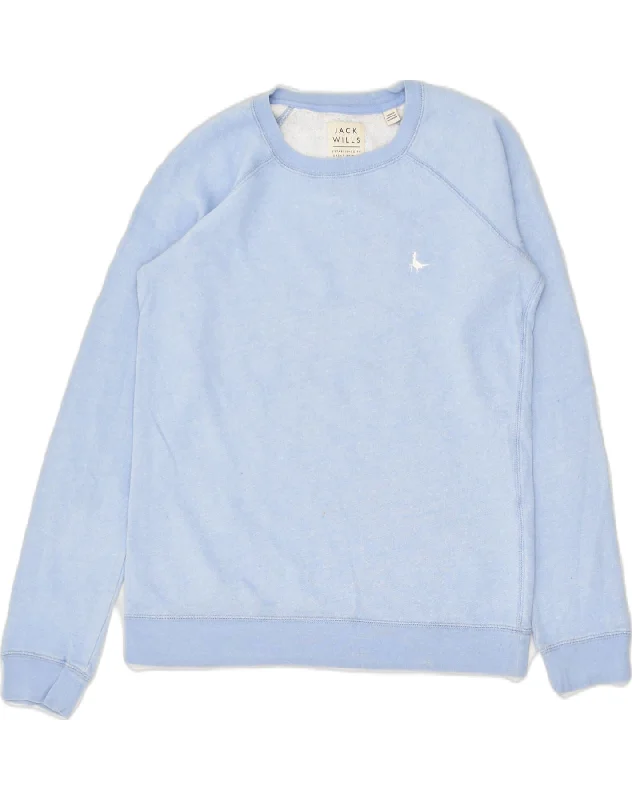 JACK WILLS Womens Sweatshirt Jumper UK 8 Small  Blue Cotton