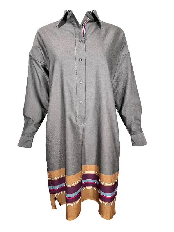 Eky Stripe Dress In Grey