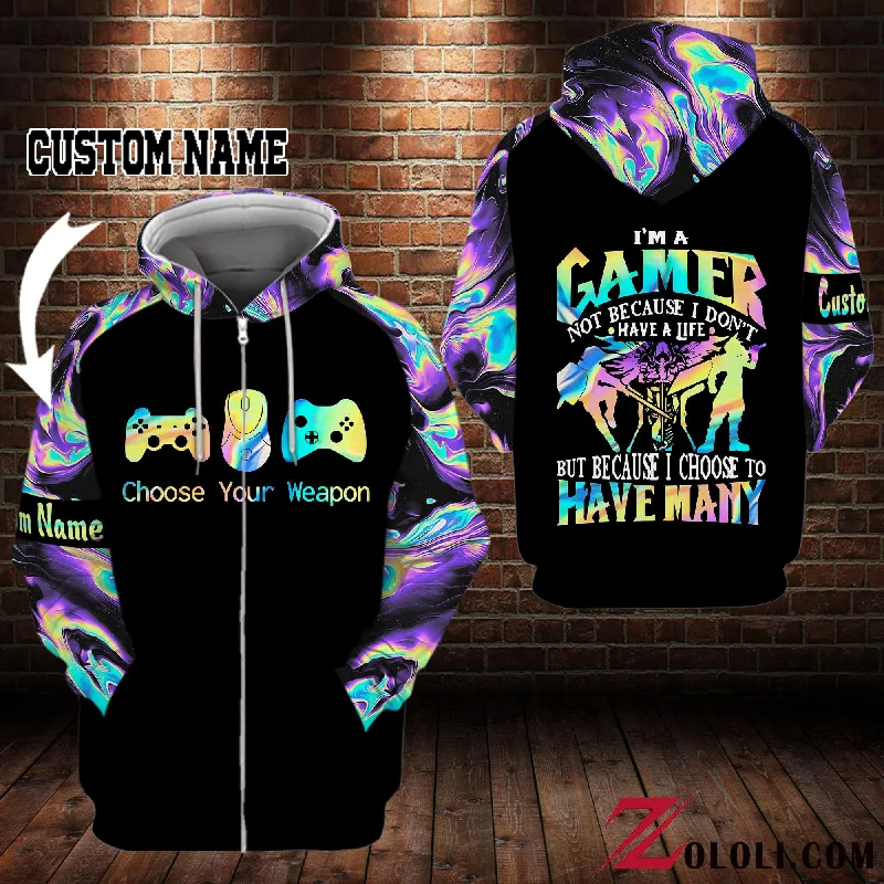 Gamer choose your weapon hoodie 3D Custom TTM