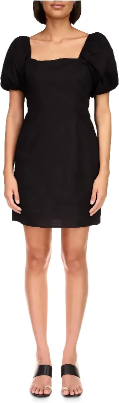 Resort Poplin Dress In Black