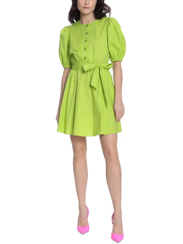 Womens Poplin Mini Shirtdress