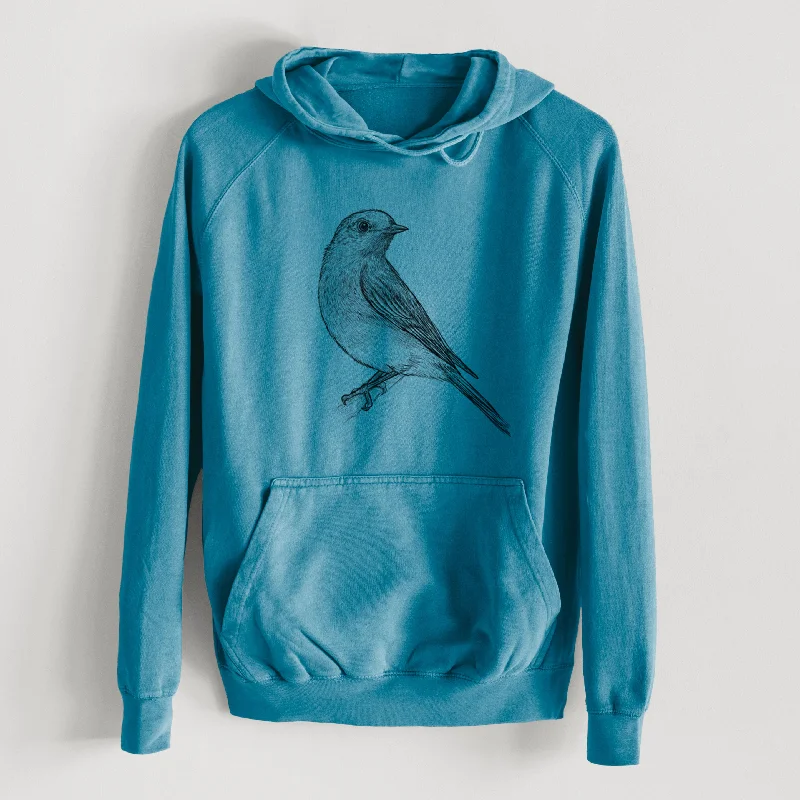 Eastern Bluebird - Sialia sialis  - Mid-Weight Unisex Vintage 100% Cotton Hoodie