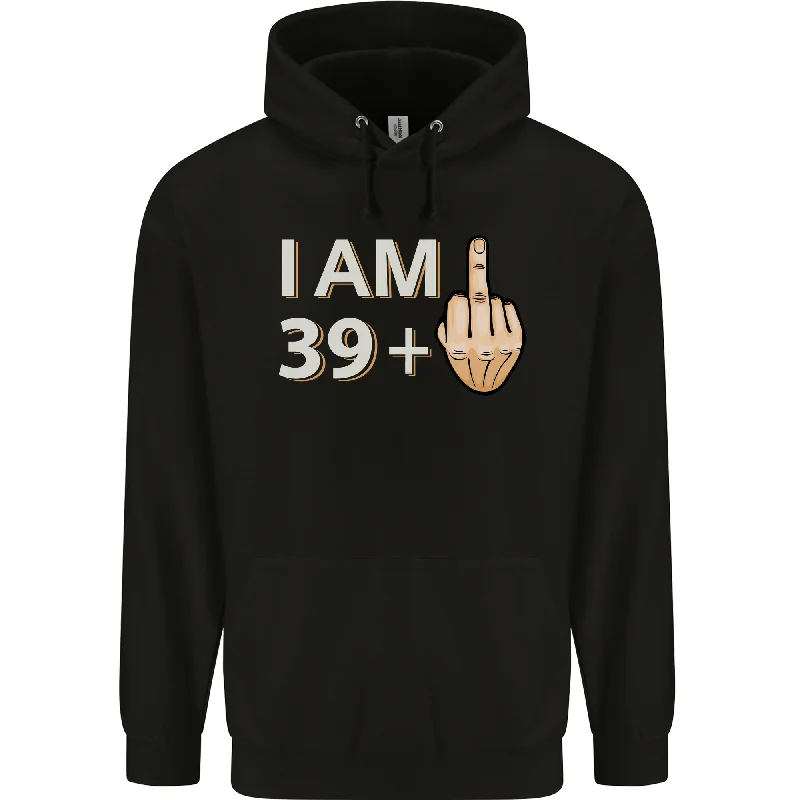 40th Birthday Funny Offensive 40 Year Old Mens 80% Cotton Hoodie