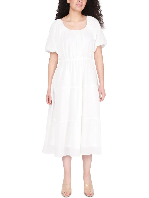 Womens Bridal Shower Tiered Midi Dress