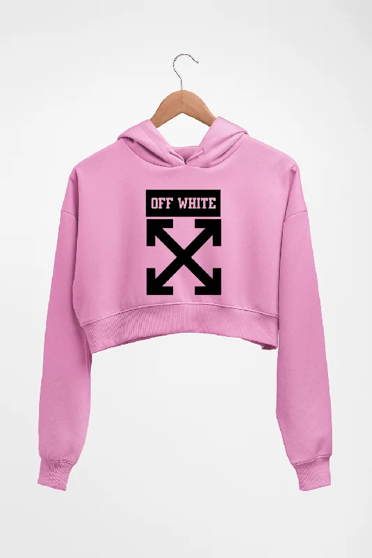 Off White Crop HOODIE FOR WOMEN