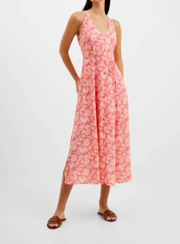 Cosette Verona Crepe Dress In Camelia Rose