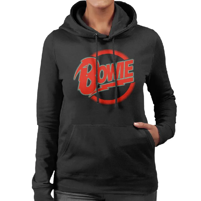 David Bowie Neon Logo Women's Hooded Sweatshirt