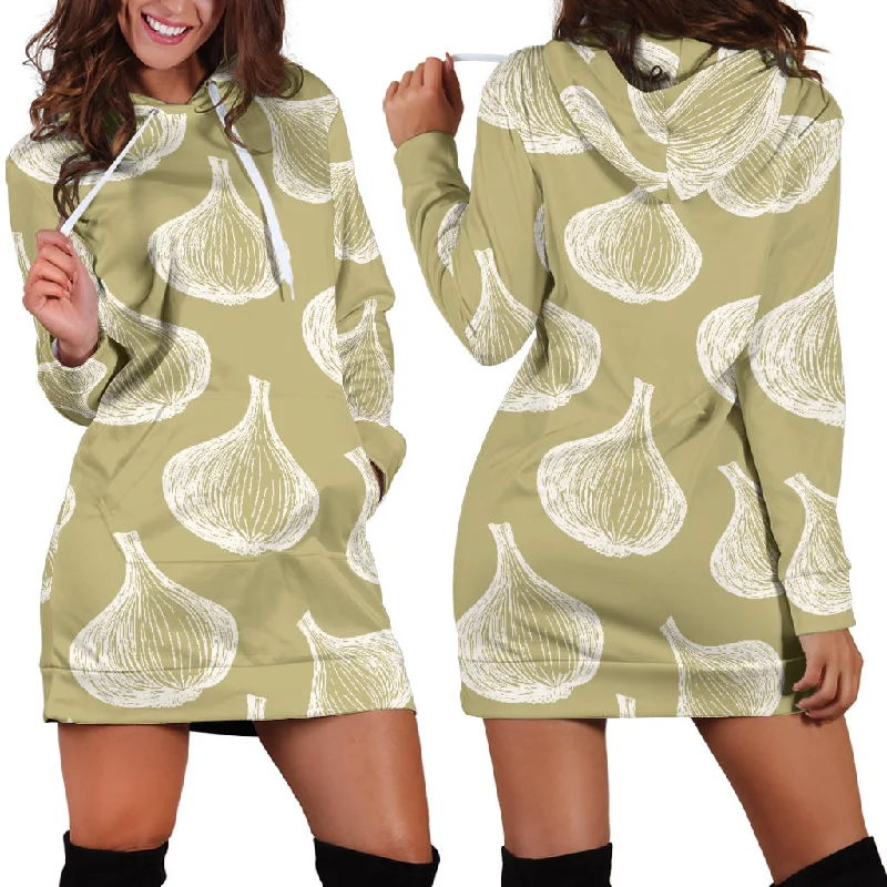 Garlic Design Pattern Women'S Hoodie Dress