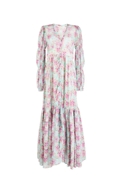 Georgette Maxi Dress In Summer Flowers