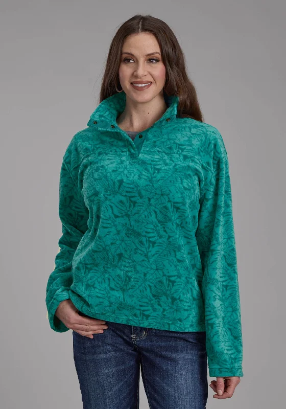 2322 JADE TROPICAL PRINT FLEECE