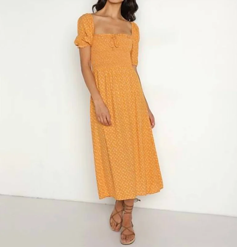 Valetta Midi Dress In Ermita Floral Print