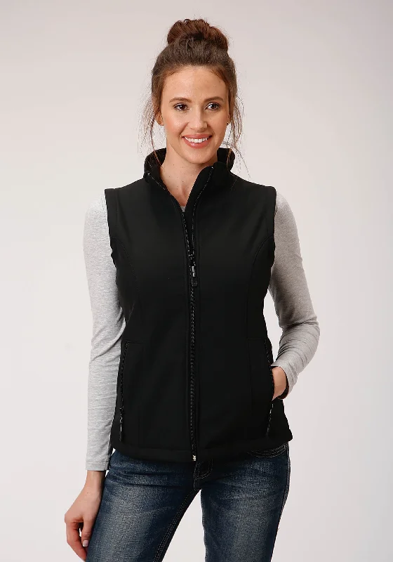 Women's Roper Black Soft Shell Vest