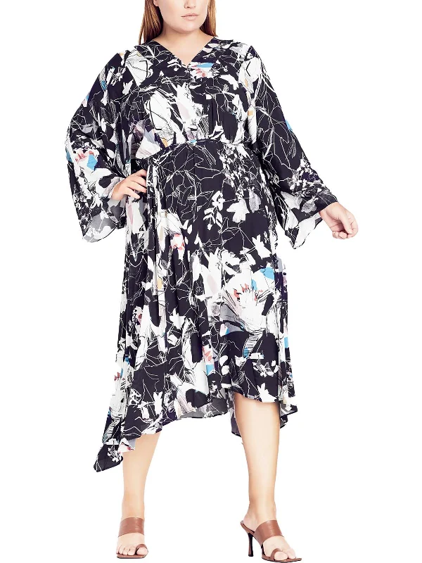 Womens Kimono Sleeve Long Maxi Dress