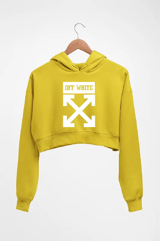 Off White Crop HOODIE FOR WOMEN