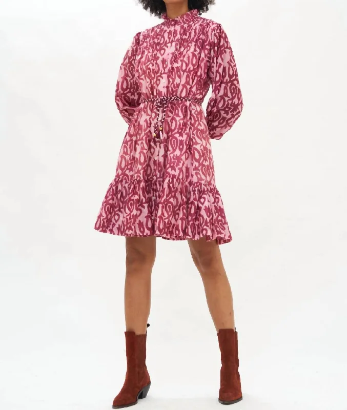 Pintuck Flirty Dress In Sonoma/raisin